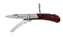 Нож Maserin лезвие 75 мм нержавеющая сталь, скиннер и нож-пила с отверткой, рукоять дерево кокоболо 