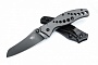 Нож Sanrenmu серии Tactical, лезвие 89 мм чёрное, рукоять сталь чёрная, крепление на ремень